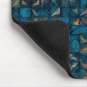 Schöne Patchwork-"Optik" in Dunkel-Teal Mousepad (Ecke)