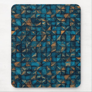 Schöne Patchwork-"Optik" in Dunkel-Teal Mousepad