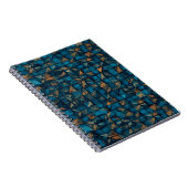 Schöne Patchwork-"Optik" in Dunkel-Teal Notizblock (Rechte Seite)