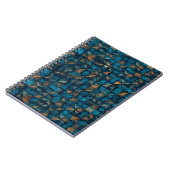 Schöne Patchwork-"Optik" in Dunkel-Teal Notizblock (Linke Seite)