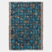 Schöne Patchwork-Optik in Dunkel-Türkis Decke (Vorderseite Vertikal)