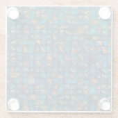 Schöne Patchwork-"Optik" in Dunkel-Türkis Glasuntersetzer (Rückseite)
