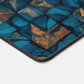 Schöne Patchwork-"Optik" in Dunkel-Türkis Schreibtischunterlage (Ecke)