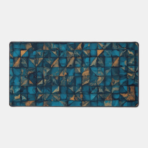 Schöne Patchwork-"Optik" in Dunkel-Türkis Schreibtischunterlage