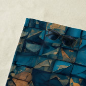 Schöne Patchwork-Optik in Dunkel-Türkis Strandtuch (Beispiel)