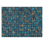 Schöne Patchwork-Optik in Dunkel-Türkis Tischdecke (Vorderseite (Horizontal))