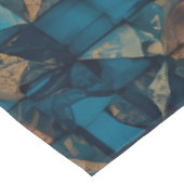 Schöne Patchwork-Optik in Dunkel-Türkis Tischdecke (Schrägansicht)