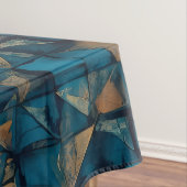 Schöne Patchwork-Optik in Dunkel-Türkis Tischdecke (Beispiel)