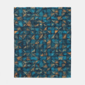 Schöne Patchwork-Optik in dunklem Türkis Fleecedecke (Vorderseite)
