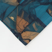 Schöne Patchwork-Optik in dunklem Türkis Fleecedecke (Ecke)