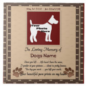 Schöne Paw Prints on My Heart (braun) Fliese (Vorderseite)