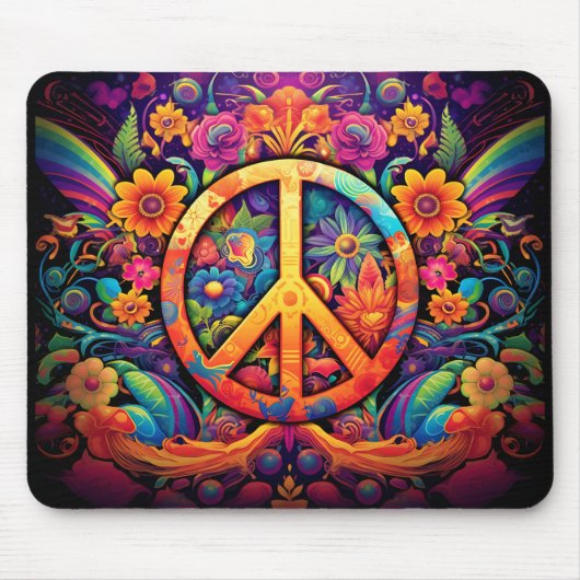 Schöne Peace Mouse Pad Mousepad (Vorne)