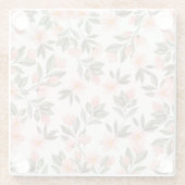 Schöne Peach Blume Untersetzer (Rückseite)