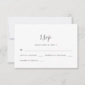 Schöne Peach Blush Wedding Rsvp (Vorderseite)