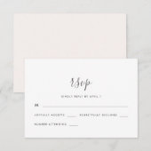 Schöne Peach Blush Wedding Rsvp Karte (Vorne/Hinten)