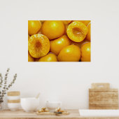 Schöne Peach halves Poster (Küche)