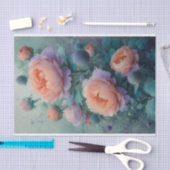 Schöne Peach-Rose Seidenpapier (Handwerk)