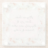 Schöne Peach Rote Floral Romantische Hochzeit Glasuntersetzer (Rückseite)