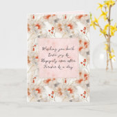 Schöne Peach Rote Floral Romantische Hochzeit Karte (Gelbe Blume)