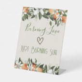 Schöne Peaches SunScreen Station Brennen Sockelschild (Vorderseite)