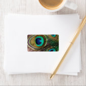 Schöne Peacock Feathers Adressaufkleber (Insitu)