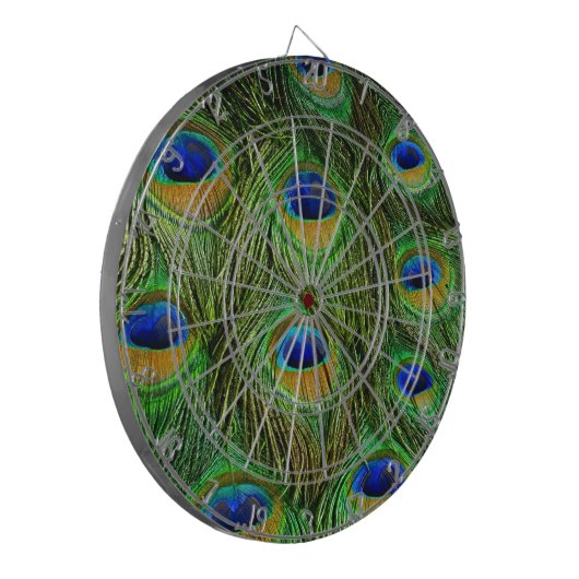 Schöne Peacock Feathers Dartscheibe (Vorderseite Links)