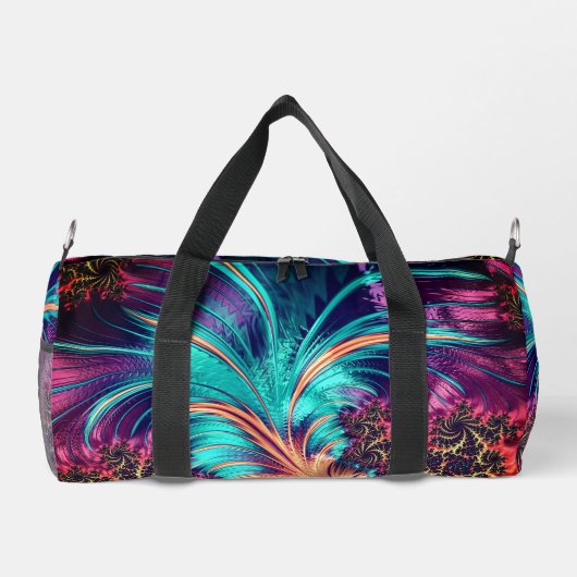 Schöne Peacock Feathers Duffle Bag (Rückseite)