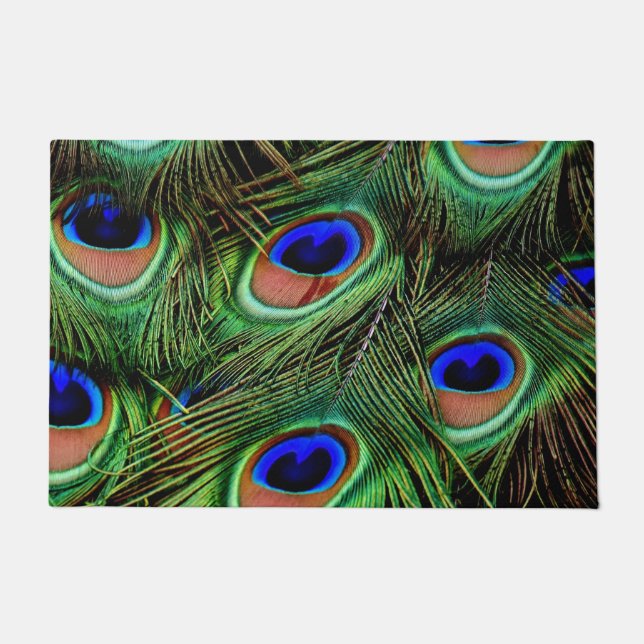 Schöne Peacock Feathers  Fußmatte (Vorderseite)