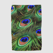 Schöne Peacock Feathers Golfhandtuch (Vorderseite)