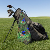 Schöne Peacock Feathers Golfhandtuch (Gras)