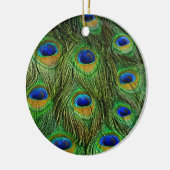 Schöne Peacock Feathers Keramik Ornament (Links)
