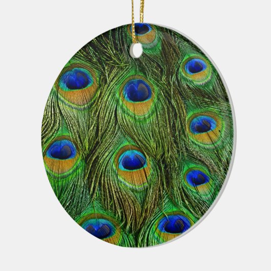 Schöne Peacock Feathers Keramik Ornament (Links)