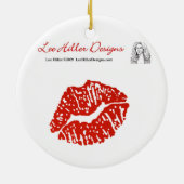 Schöne Peacock Feathers Keramik Ornament (Hinten)