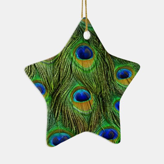 Schöne Peacock Feathers Keramikornament (Rechts)