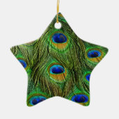 Schöne Peacock Feathers Keramikornament (Vorne)