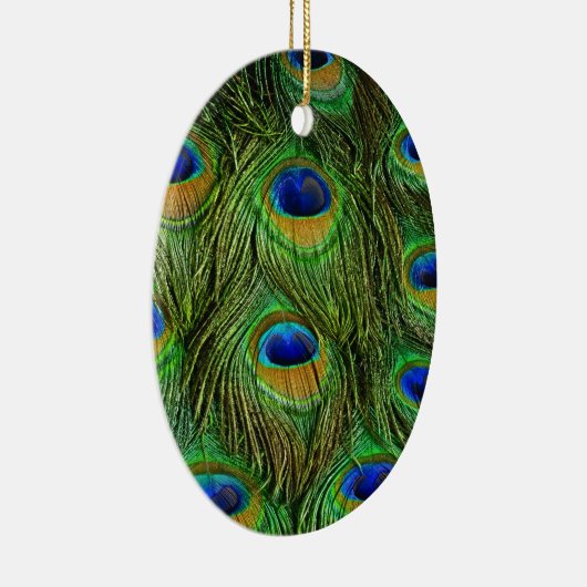 Schöne Peacock Feathers Keramikornament (Rechts)