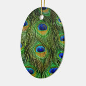 Schöne Peacock Feathers Keramikornament (Links)