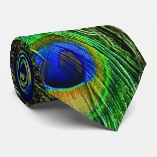 Schöne Peacock Feathers Krawatte (Gerollt)
