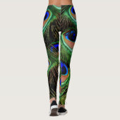 Schöne Peacock Feathers Leggings (Rückseite)