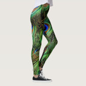 Schöne Peacock Feathers Leggings (Rechts)