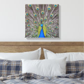 Schöne Peacock Feathers Leinwanddruck (Insitu (Schlafzimmer))
