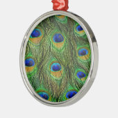 Schöne Peacock Feathers Ornament Aus Metall (Links)