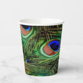 Schöne Peacock Feathers Pappbecher (Links)