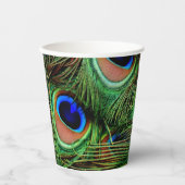 Schöne Peacock Feathers Pappbecher (Vorderseite)