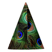 Schöne Peacock Feathers Partyhütchen (Rückseite)