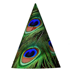 Schöne Peacock Feathers Partyhütchen