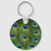 Schöne Peacock Feathers Schlüsselanhänger (Vorderseite)