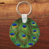 Schöne Peacock Feathers Schlüsselanhänger (Vorderseite)