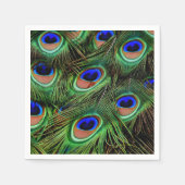 Schöne Peacock Feathers Serviette (Vorderseite)