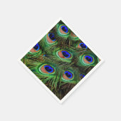 Schöne Peacock Feathers Serviette (Ecke)